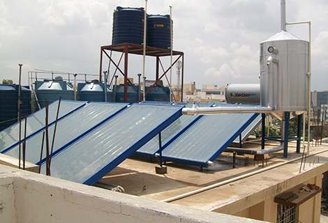 View Solar Water Heaters Installed Students' Hostel Rural